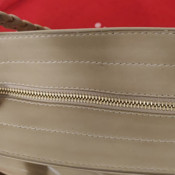 Beige Tote Braccialini (Italy) Genuine Leather  Bag🇮🇹 - Picture 11 of 12